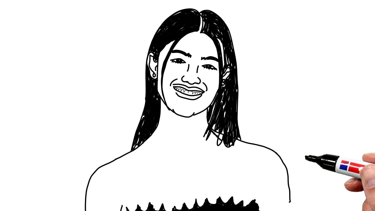 How to Draw Charli D'Amelio - YouTube