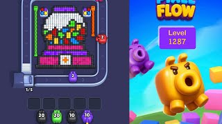 Pixel Flow Level 1287 Solution full walkthrough 