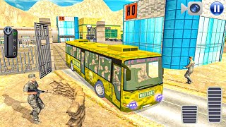Offroad Best Army bus driving games - US Army Milirary Carmp Cargo Transfer - Android Gameplay screenshot 5