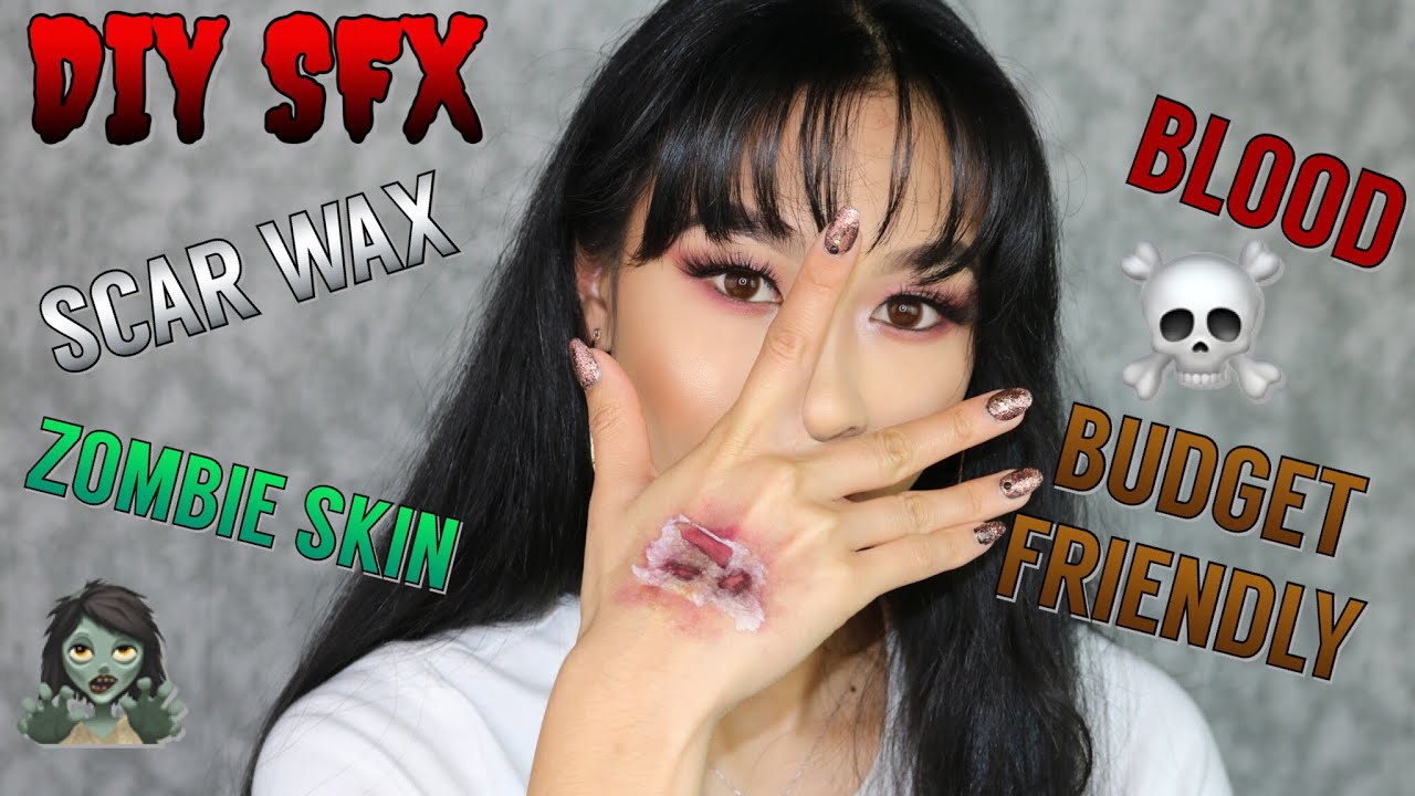 MAKE YOUR OWN SCAR WAX😱 #makeuptutorial #halloweenmakeup #makeuphacks