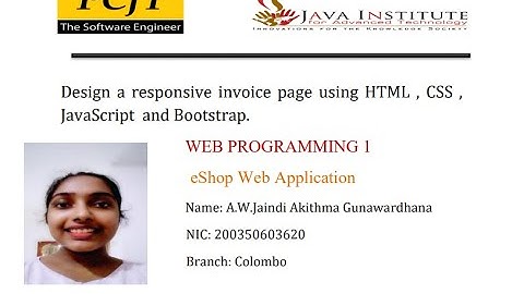 Design a responsive invoice page using HTML , CSS , JavaScript and Bootstrap