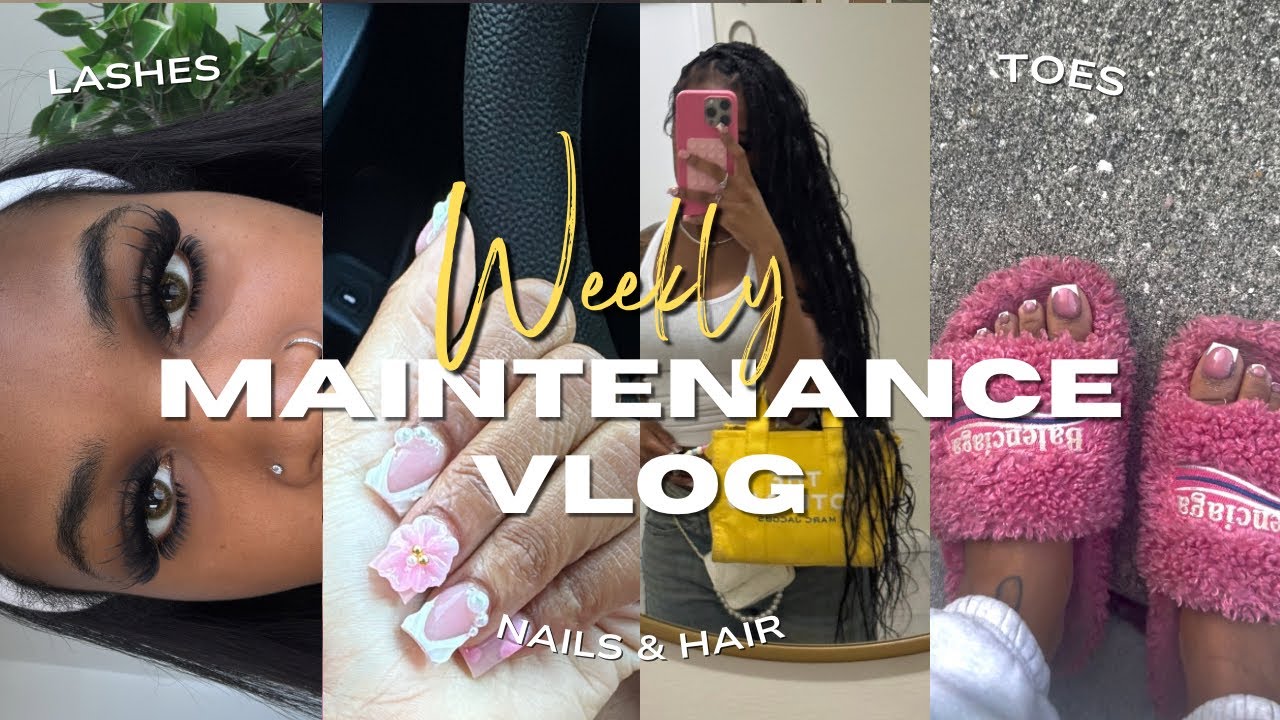 Weekly Maintenance Vlog🫧| PREP W ME FOR MIAMI 🌴| lashes + hair + toes + nails + wax 