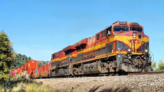 RARE! KCSM 4753 leads CP Stack train Eastbound near Sunalta on the Laggan subdivision.