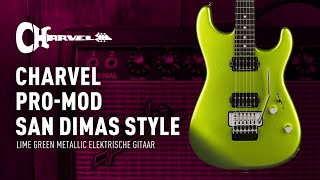 Charvel Pro-Mod San Dimas Style 1 HH FR E Lime Green Metallic elektrische gitaar