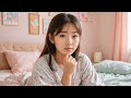 #添い寝 　#asmr 　#女の子 可愛いパジャマで女の子の部屋を歩く可愛い日本の15歳の女子高生