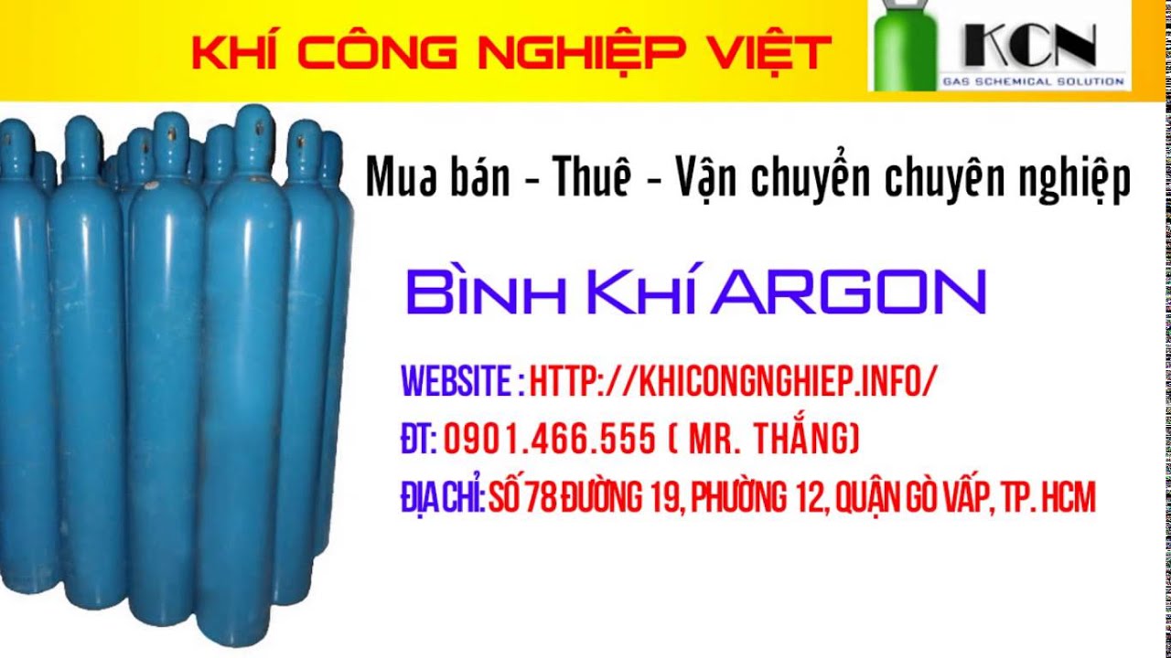 Khí Công Nghiệp Việt (Argon, Heli, Oxy) - www.khicongnghiep.info - YouTube