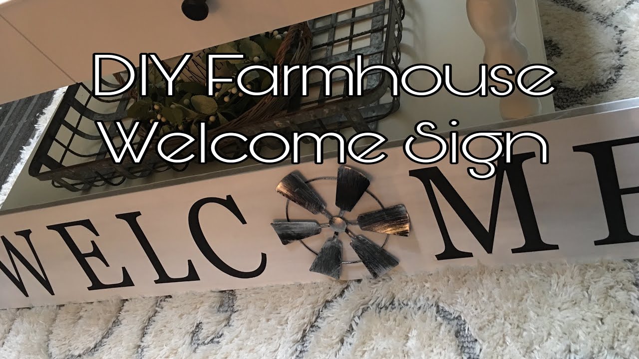 DIY Farmhouse Welcome Sign Using A Dollar Tree Windmill | Cricut