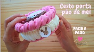 Cesto Porta Pão De Mel Em Crochê Com Fio De Malha - A Crocheterapia
