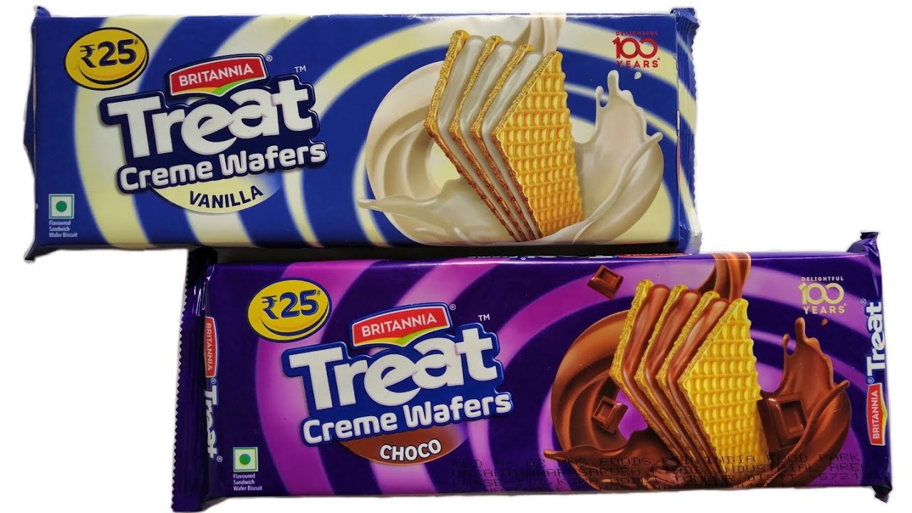 Britannia Treat Creme Wafers Vanilla & Britannia Treat Creme Wafers
