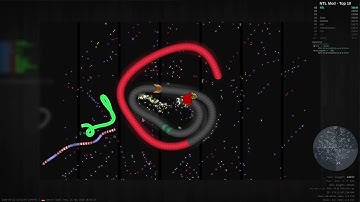 Slither.io world record: proper 100K in 14 minutes (200+ k/hh)