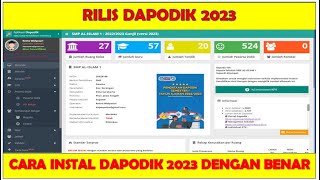 RILIS DAPODIK !! CARA INSTAL DAPODIK 2023 YANG BENAR