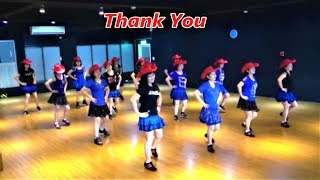 Thank You｜Line Dance by Tina Argyle｜Demo \u0026 Walkthru｜感謝｜含導跳｜4K