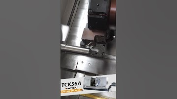 Precision machining with our new CNC slant bed lathe machine TCK56A #lathemachine #lathe #cnc