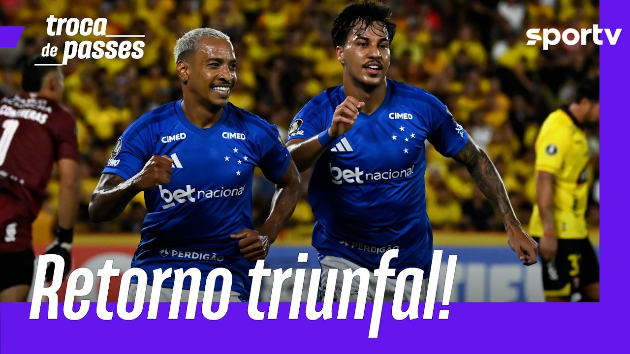 CRUZEIRO VENCE O BARCELONA NO EQUADOR NA ESTREIA DA LIBERTADORES | TROCA DE PASSES | sportv
