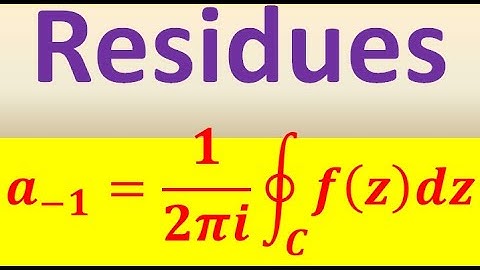 Introduction to Residues (part 1 of 4)