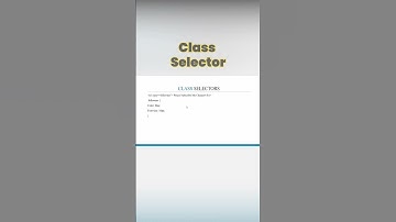 What are Selectors in CSS #shorts