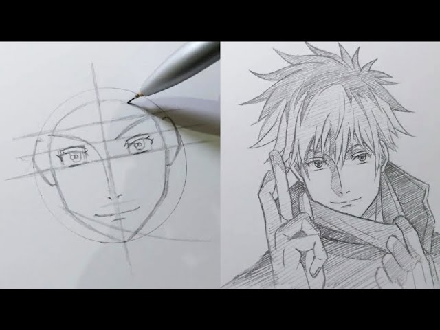 How to Draw Gojo Satoru Easy Tutorial - Anime Drawing