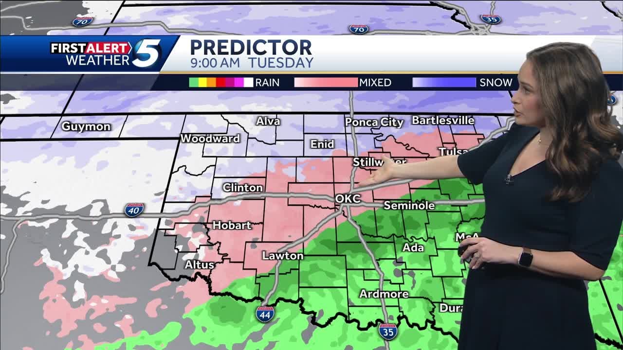 TIMELINE: Snow, ice chances for Tuesday could lead to hazardous travel ...