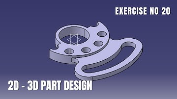 CATIA Design for Beginners Exercise 21 I Catia v5 tutorial exercise I Part Design I AUTOCAD