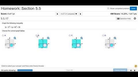 Graph the Inequality in MyMathlab Example with a Circle