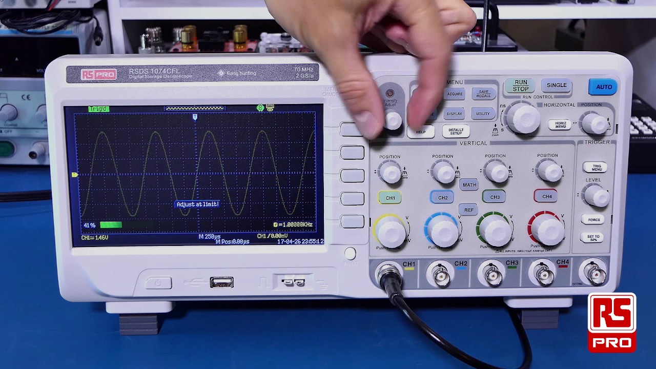 RS Pro RSDS1074CFL Oscilloscope Review - YouTube