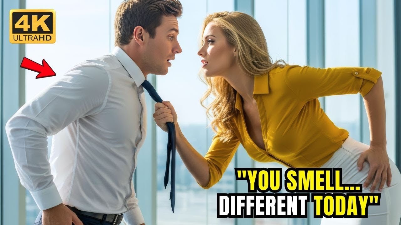 CEO Fixed the Single Dad’s Collar Slowly — Then Whispered, “You Smell Different Today.”