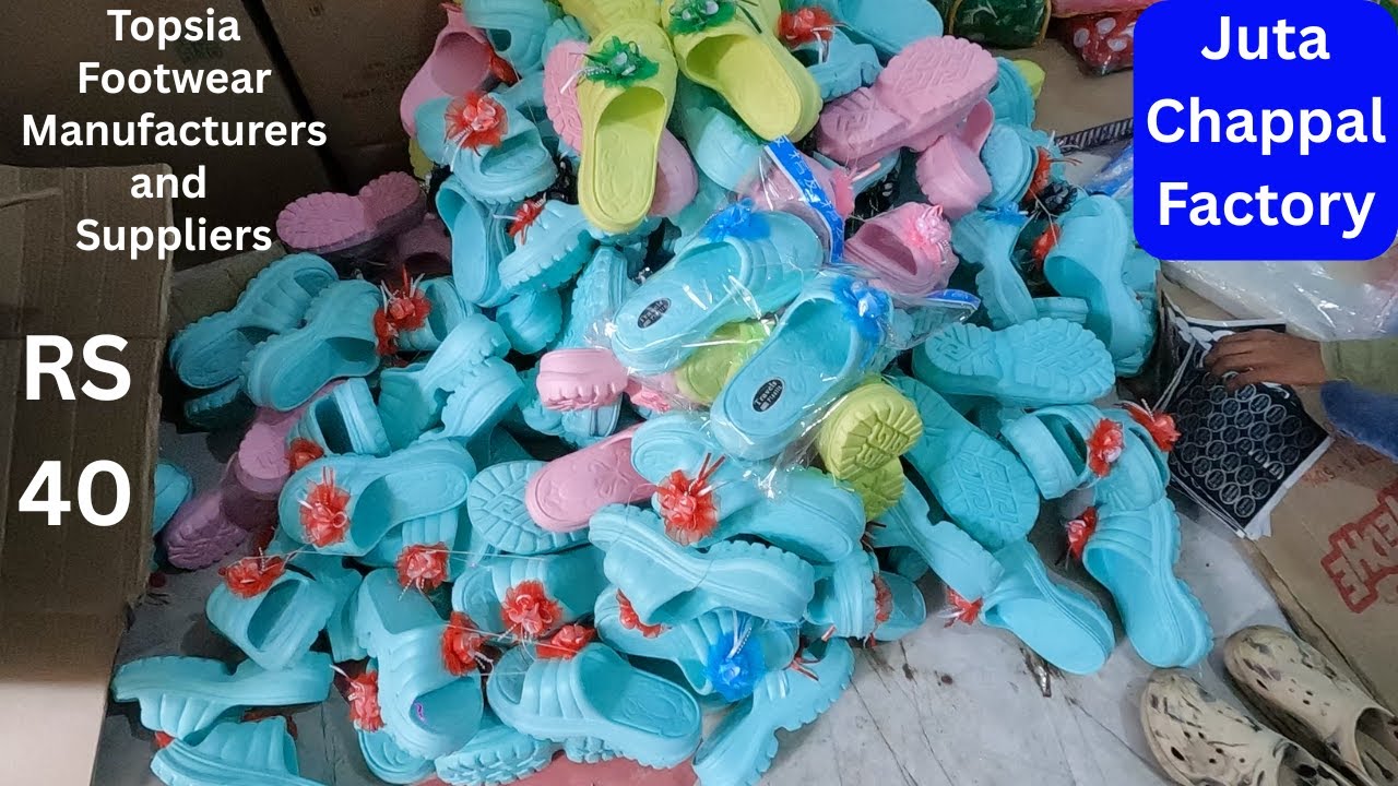 Topsia Kolkata Footwear Manufacturers and Suppliers Factory of Sleeper Shoes Chappal