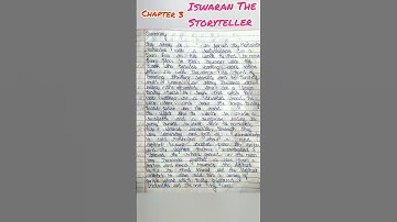 Class 9 | Chapter 3 Iswaran The Storyteller | Summary | NCERT Moments Book | Important Notes |