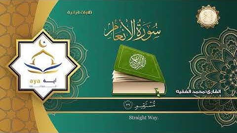 تلاوة جميلة للقارئ محمد الفقيه سورة الانعام