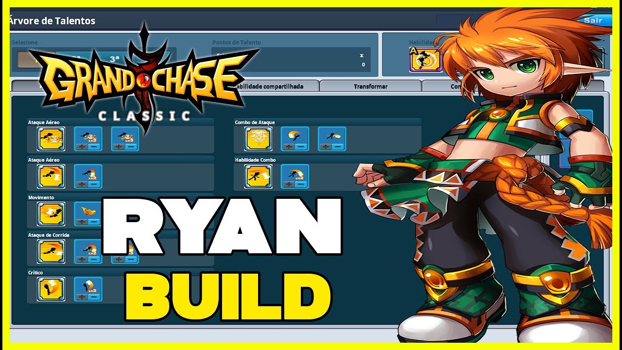 [GRAND CHASE CLASSIC] - ARVORE DE TALENTO DO RYAN(MELHORES SKILLS ...