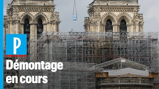 Notre-Dame de Paris : le démontage «tube par tube» de l'échafaudage a commencé