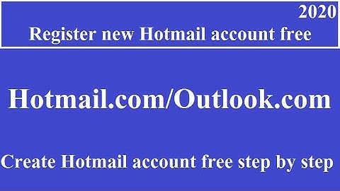 How to create Hotmail account [2020] | register new Hotmail account | Sign Up Hotmail account