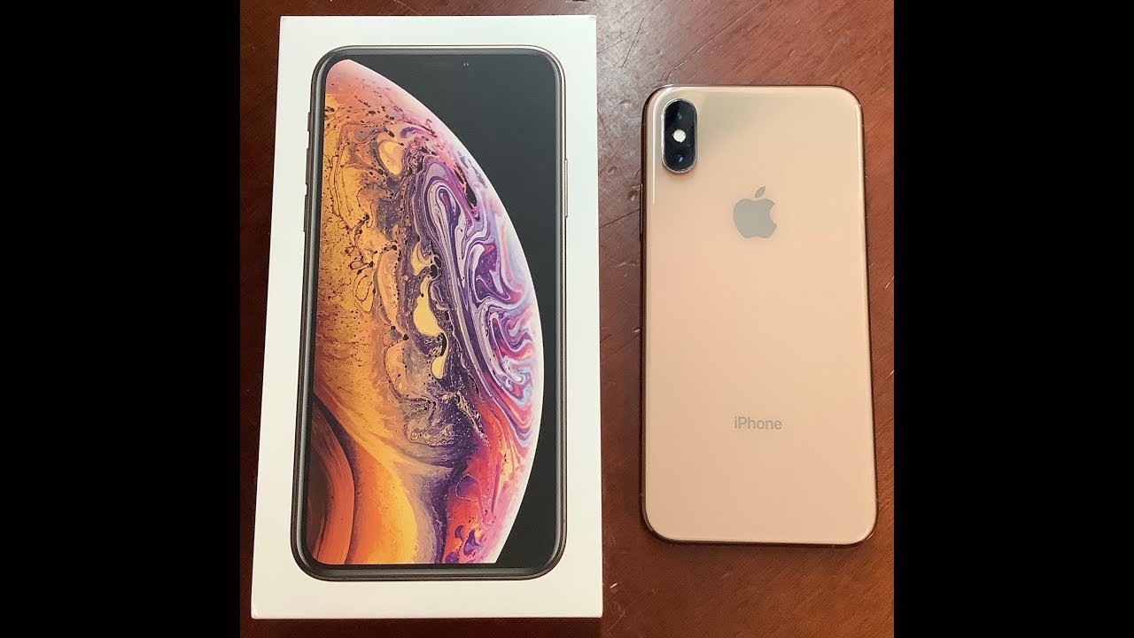 iPhone XS 64GB gold unboxing YouTube