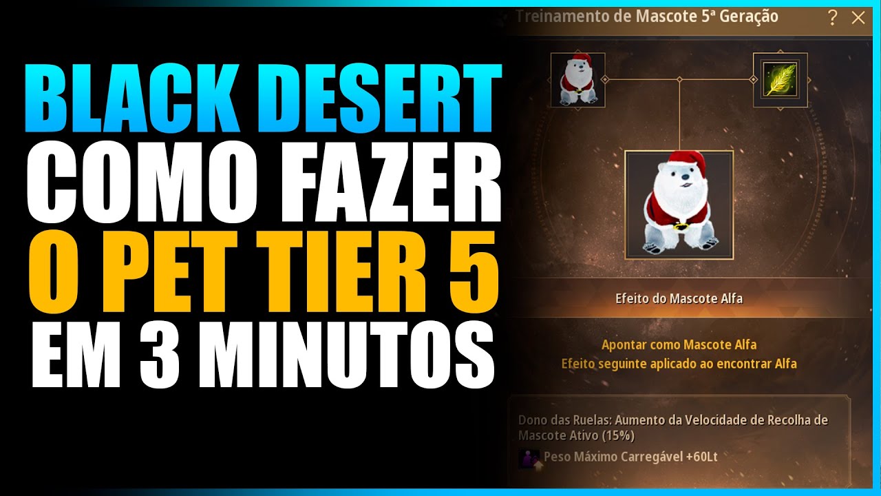 COMO FAZER O PET TIER 5 Black Desert ‹ Tome Shot › YouTube