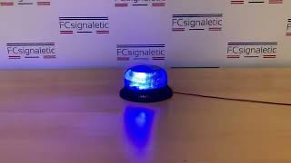 FCSIGNALETIC : Déstockage Gyrophare à LED bleu embase ISO rotatif