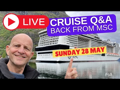 Live Cruise Q&A Hour: Sunday 28 May 2023 5pm UK / 12 Noon EST / 9am PST
