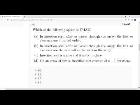 Introduction to Algorithms and Analysis   NPTEL   Week 1 Assignment 1 Solution   July 2021