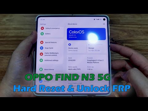 OPPO FIND N3 5G - Hard Reset & Unlock FRP