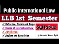 Public International Law Syllabus || LLB 1st Semester Syllabus || LLB Syllabus || BALLB Syllabus||