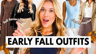 Amazon Early Fall Outfits You NEED 🍂 | Transitional Fall Fashion Haul ✨