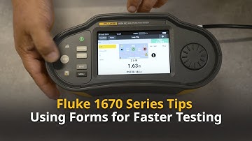 Fluke 1670 Series MFT Tips and Tricks | Using Forms for Faster Testing