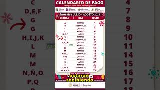 Calendario De Pagos De Julio 2025 Letra G Cuando Pagan La Pension Bienestar?