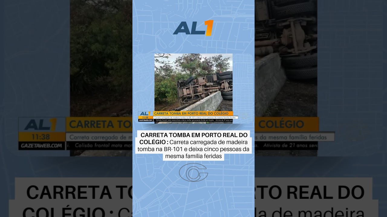 Acidente na BR-101 deixa feridos em Porto Real do Colégio