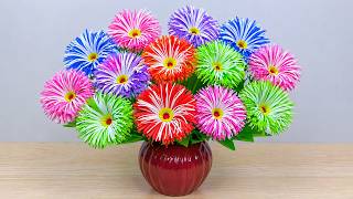 DIY Paper Flower Bouquet For Beautiful Home Decor Ideas | Paper Crafts | Handmade Flowers
