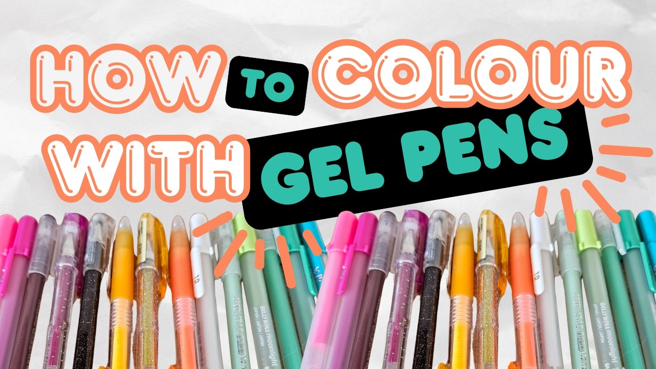 How To Colour With Gel Pens : EASY Tips and Tricks