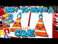 How To Draw A Traffic Cone - Drawing With Shapes