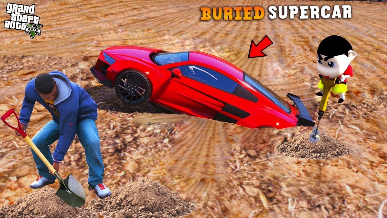 Franklin Found Secret Buried Super Cars With Shinchan In GTA 5 | Paradox FTW