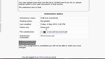 Short Example of the new Assignment Activity in Moodle 2.3