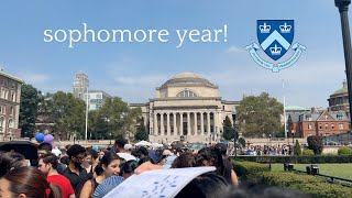 sophomore year move-in at Columbia University | Carlton, US Open, club fair & bonding