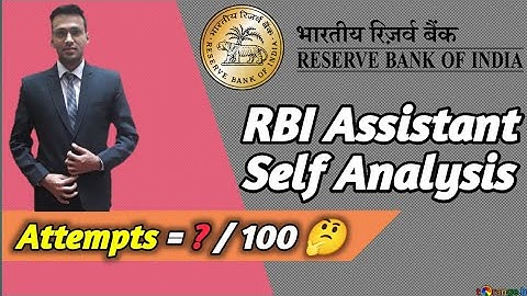 RBI Assistant Self given analysis |RBI Assistant |Self Experience |IBPS